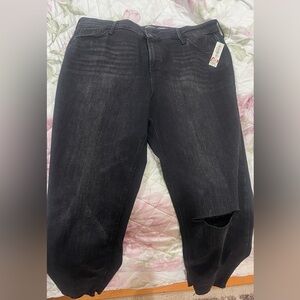 Old navy high rise super skinny jeans black size 18